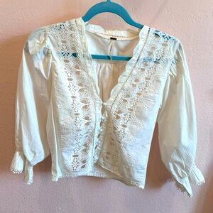 Free People white lace top